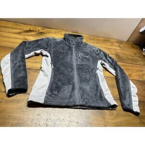 Mountain Hardwear Monkey Fleece Fuzzy Full Zip Jacket Womens Size XS Gray